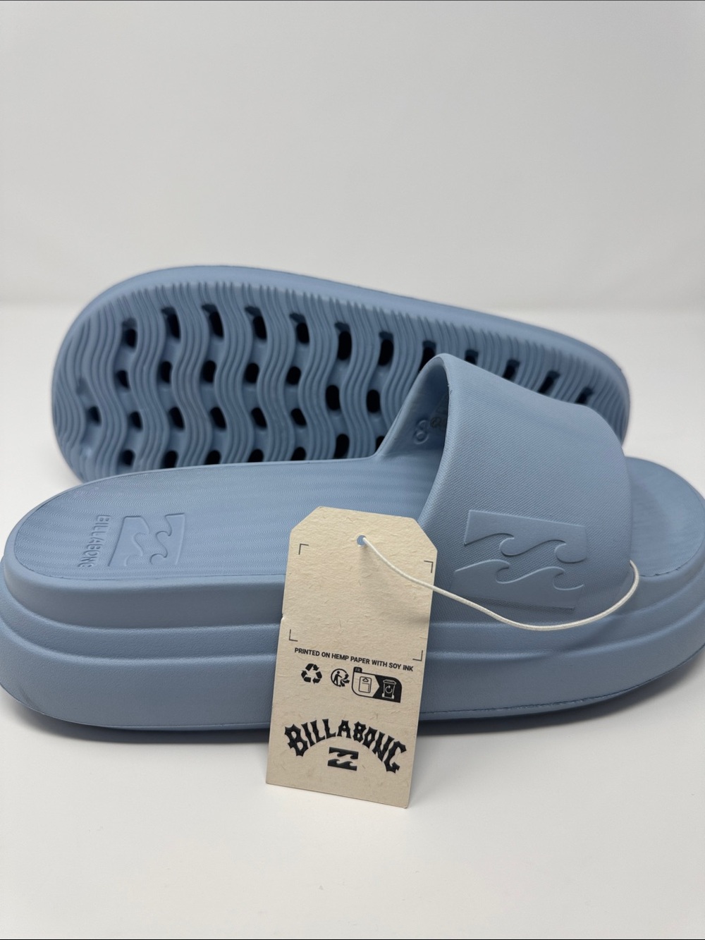 Billabong Light Blue Slide Sandals